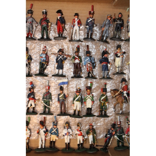 97 - A collection of 'Del Prado' painted metal military figures, 1:72 scale figures, to include soldiers ... 