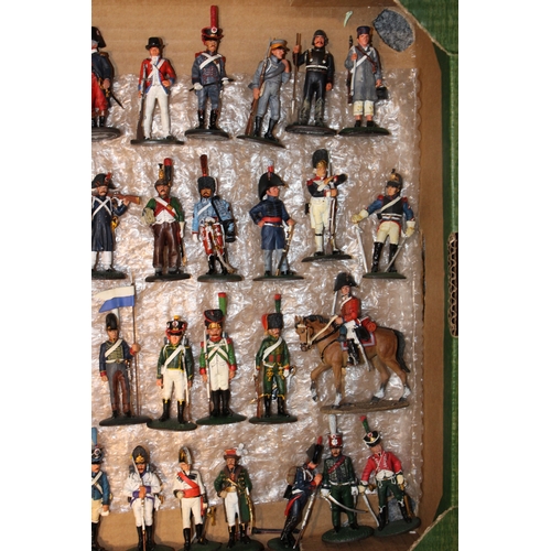 97 - A collection of 'Del Prado' painted metal military figures, 1:72 scale figures, to include soldiers ... 