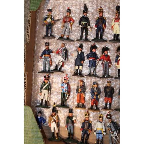 98 - A collection of 'Del Prado' painted metal military figures, 1:72 scale figures, to include soldiers ... 