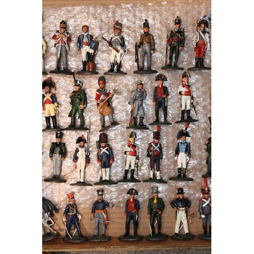 98 - A collection of 'Del Prado' painted metal military figures, 1:72 scale figures, to include soldiers ... 