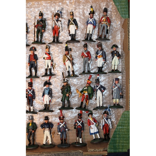 98 - A collection of 'Del Prado' painted metal military figures, 1:72 scale figures, to include soldiers ... 