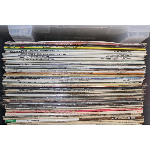 1173 - Large box of LP's including artists such as Nina Simone, Leonard Cohen, Blue Oyster Cult and many mo... 