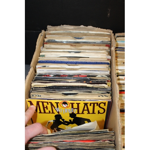 1174 - Five boxes of 45rpm singles with many unusual and rarely seen titles.