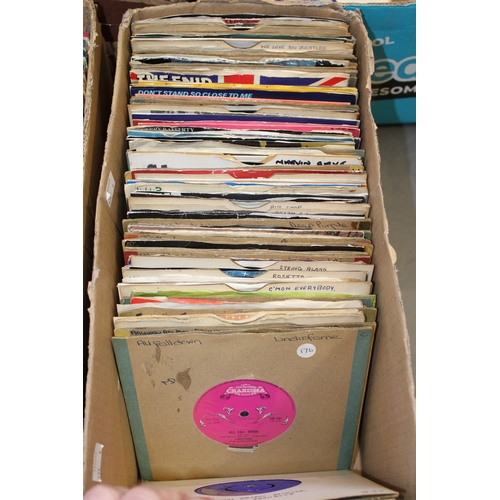 1174 - Five boxes of 45rpm singles with many unusual and rarely seen titles.