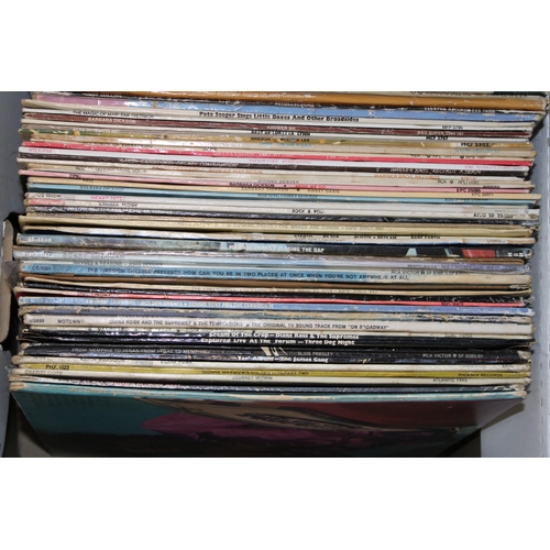 1175 - Three boxes and one case of LP's.  Artists include The Who, Jack Bruce, Tom Paxton, Chuck Berry and ... 