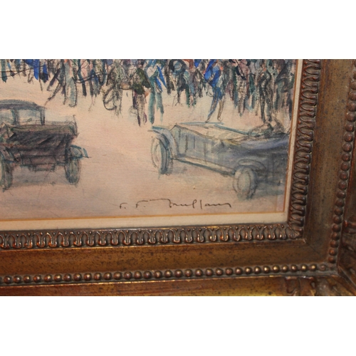 83 - Fernand-Fortuné TRUFFAUT (1866-1955) Watercolour on paper, signed, titled 'Boulevard de la Madeleine... 