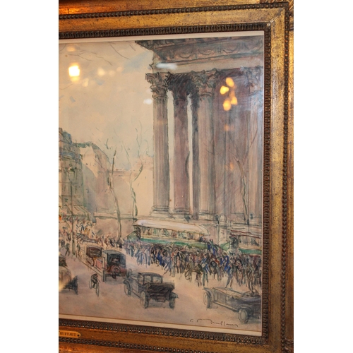 83 - Fernand-Fortuné TRUFFAUT (1866-1955) Watercolour on paper, signed, titled 'Boulevard de la Madeleine... 