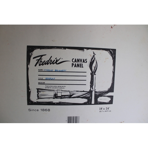 100 - Vincent Bennett (1910 - 1993) Oil on canvas panel, 'Hooray' Signed to verso. 46cm x 61cm.