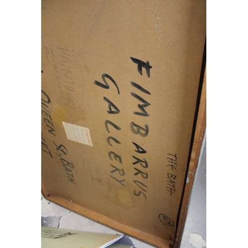 104 - Vincent Bennett (1910 - 1993) Oil on canvas, 'Bath' Signed to verso, framed, 81.5cm x 114cm.