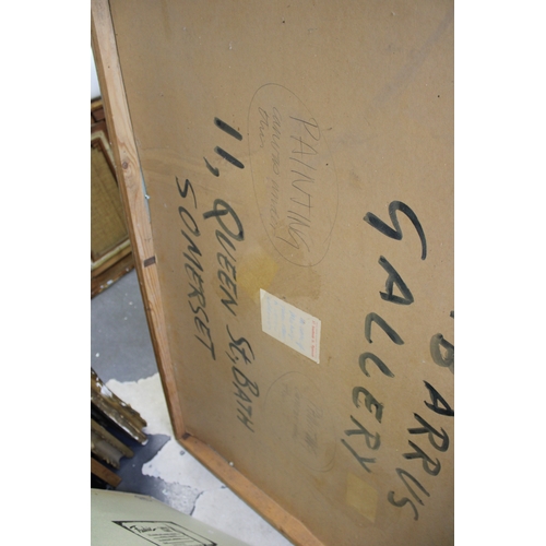 104 - Vincent Bennett (1910 - 1993) Oil on canvas, 'Bath' Signed to verso, framed, 81.5cm x 114cm.