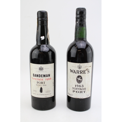 119 - A bottle of Warre's 1963 Vintage Port together with a bottle of Sandeman Vintage 1966 Port