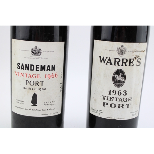 119 - A bottle of Warre's 1963 Vintage Port together with a bottle of Sandeman Vintage 1966 Port