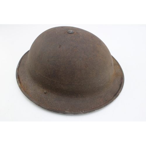 56 - WW2 National Fire Service MK2 Brodie helmet with original liner & chinstrap both 1939 dated with NFS... 