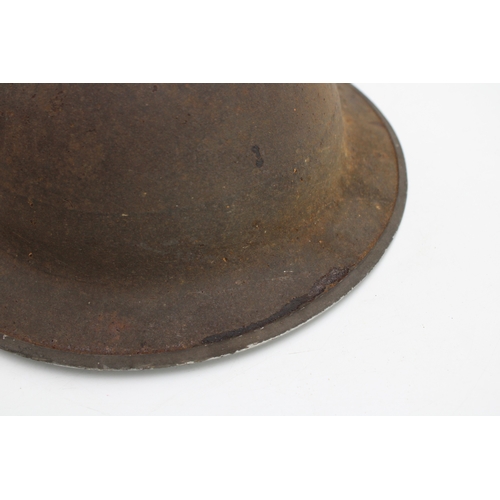 56 - WW2 National Fire Service MK2 Brodie helmet with original liner & chinstrap both 1939 dated with NFS... 