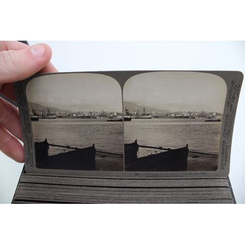 71 - A collection of early c20th Stereoscope Photographs by Underwood & Underwood To Include Italy (three... 