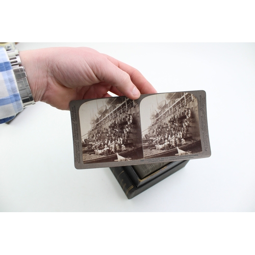 71 - A collection of early c20th Stereoscope Photographs by Underwood & Underwood To Include Italy (three... 