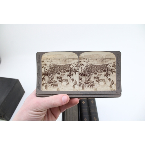 71 - A collection of early c20th Stereoscope Photographs by Underwood & Underwood To Include Italy (three... 