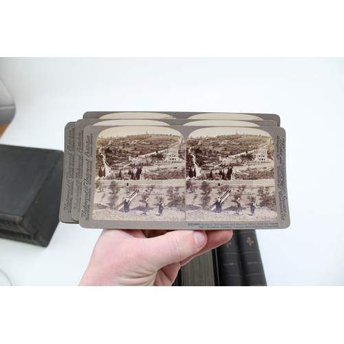 71 - A collection of early c20th Stereoscope Photographs by Underwood & Underwood To Include Italy (three... 