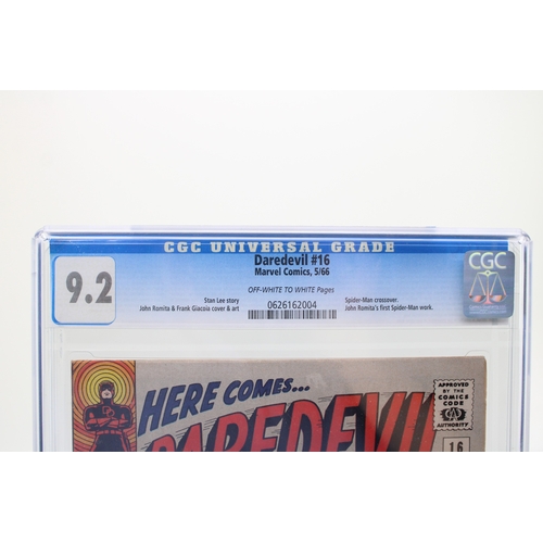 75 - Graded Daredevil #16 Comic Book (Marvel, May 1966) Featuring work by artist John Romita, 'Spiderman ... 