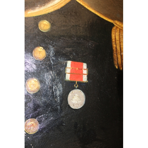 86 - c19th oil painting portrait of Captain Charles Alexander Johnston Royal Navy HMS Agamemnon Trafalgar... 