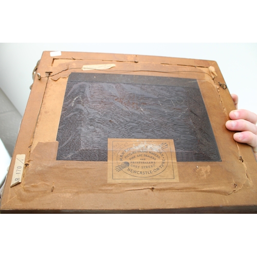 94 - Paulus Potter, a follower of, oil on canvas of a cow and two sheep, with church spire in the backgro... 