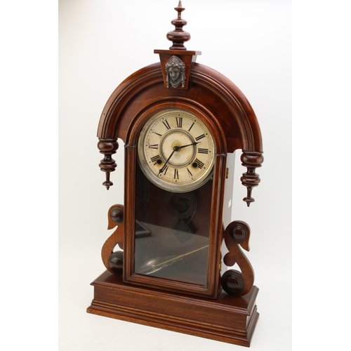 Mantle clock by Ansonia Clock Co, New York, 60cm tall.