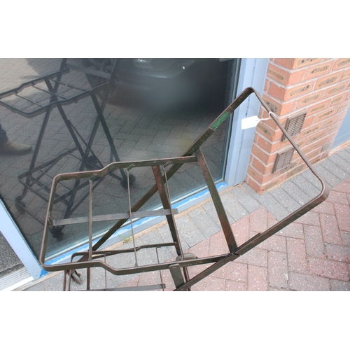 13 - Tote-Cart, Illinois folding shopping trolley/cart in pressed steel, 92cm tall.