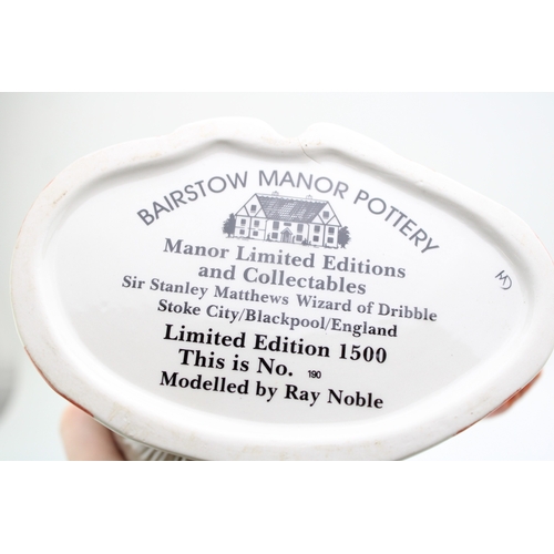 146 - Bairstow Manor Pottery character jug 'Sir Stanley Matthews', limited edition, designed by Ray Noble.