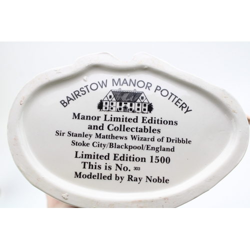 148 - Bairstow Manor Pottery character jug 'Sir Stanley Matthews', limited edition, designed by Ray Noble.