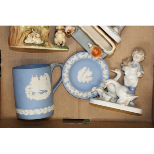 15 - A mixed collection of ceramic items to include Wedgwood Jasperware, Hornsea Pottery and continental ... 