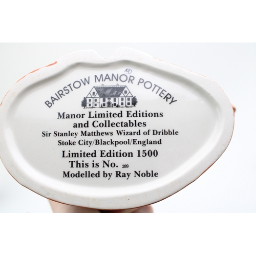 154 - Bairstow Manor Pottery character jug 'Sir Stanley Matthews', limited edition, designed by Ray Noble.