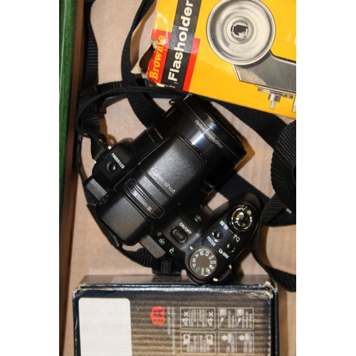 159 - A collection of cameras to include a Panasonic FS7 Lumix, Panasonic TZ 4 a Sony Cyber-shot and other... 