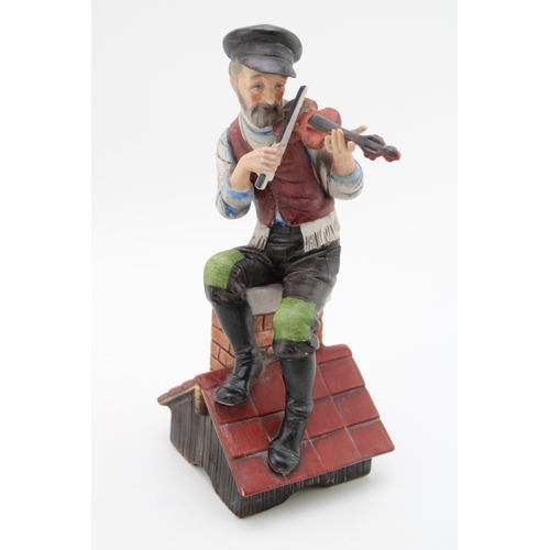 162 - Lefton 'Fiddler on the Roof' porcelain music box, 25cm tall.
