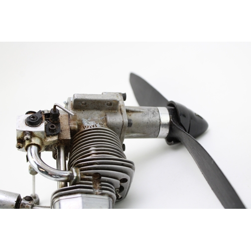 167 - Enya 60-4c Fourstroke enginne for model aircraft, together with one other, 23cm wide, 13cm tall, (2)... 