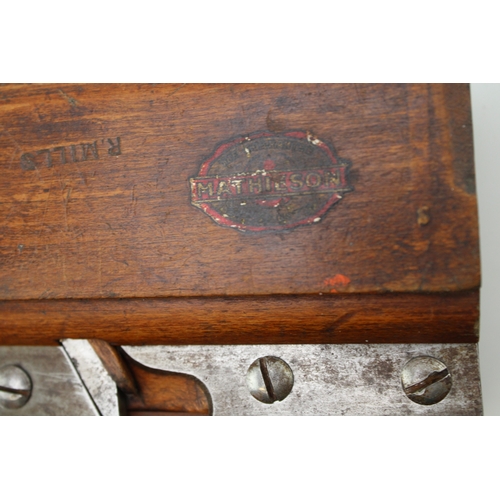 17 - Mathieson & Son, Glasgow bottom drawer plane, 19cm wide, 17cm tall.