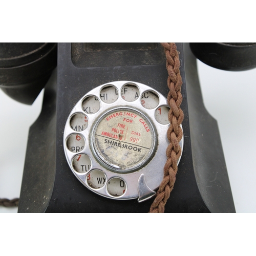 44 - Vintage bakelite telephone with drawer, 19cm tall.