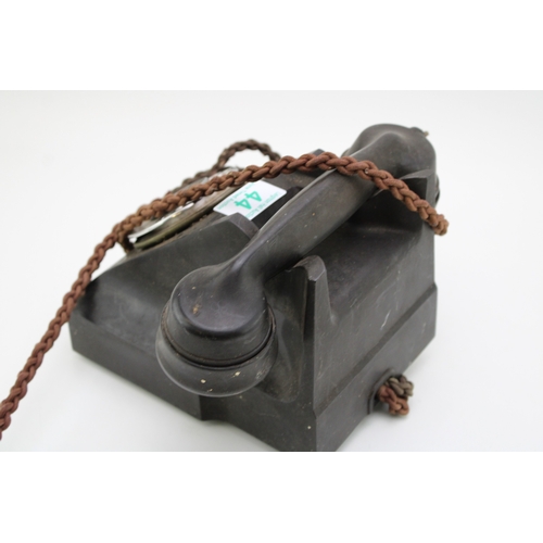 44 - Vintage bakelite telephone with drawer, 19cm tall.