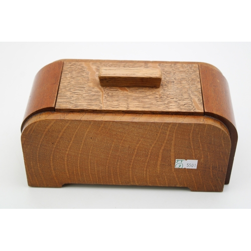 45 - Art Deco wooden box, 21cm wide, 13cm tall, 10cm deep.