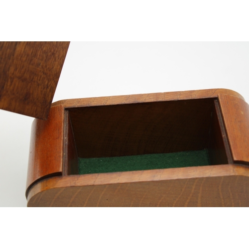 45 - Art Deco wooden box, 21cm wide, 13cm tall, 10cm deep.