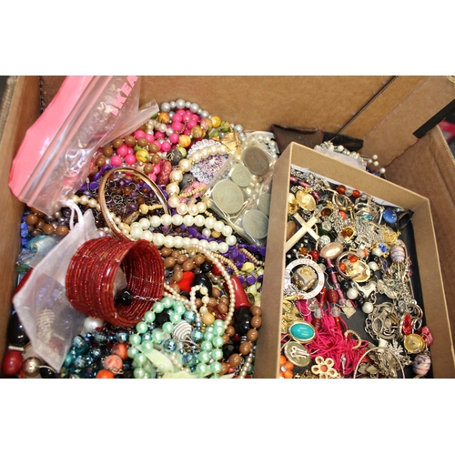 60 - A mixed collection of costume jewellery to include some silver items, (Qty).