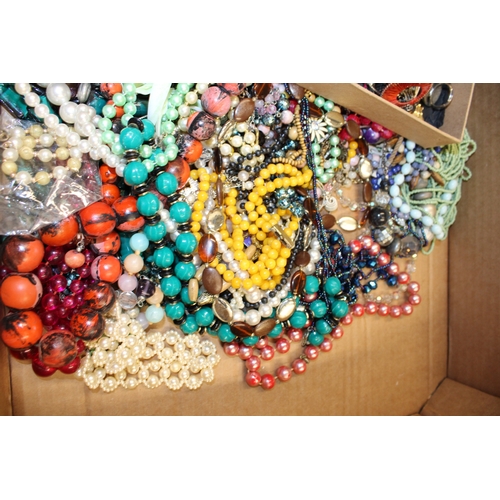 60 - A mixed collection of costume jewellery to include some silver items, (Qty).