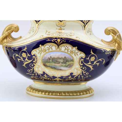 8 - A collection of early ceramics to include Coalport two handled landscape vase, Collingwood Bros pair... 