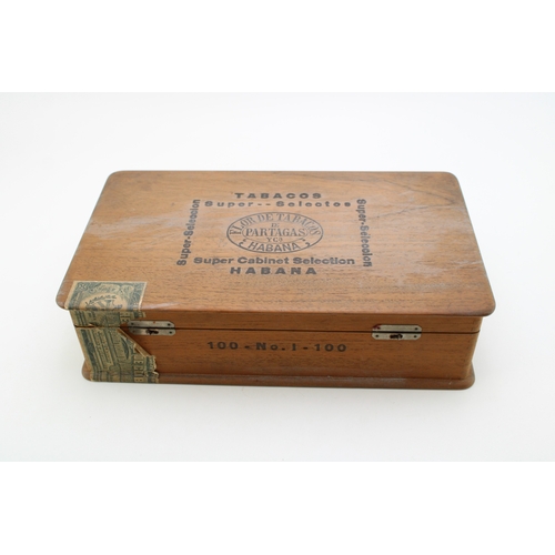295 - A vintage Flor de Tabacos de Partagas Habana Super Cabinet Selection box No. 1 for 100 cuban cigars ... 
