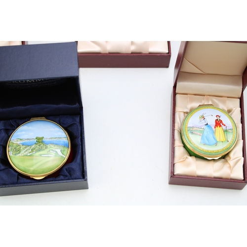 Staffordshire Enamels and Crumbles hand-painted enamel boxes to include ...