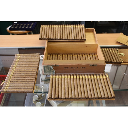 295 - A vintage Flor de Tabacos de Partagas Habana Super Cabinet Selection box No. 1 for 100 cuban cigars ... 