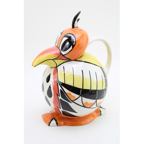 Lorna Bailey large grotesque bird tea pot, with the Old Ellgreave backstamp, with lid, 26cm tall.