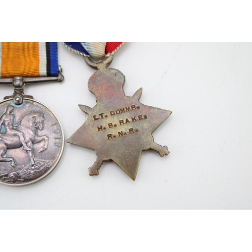 WWI medal group to Lt commander HB Rake RNR trio plus RNR officers ...