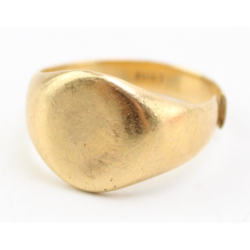 18ct gold gentleman's signet ring a/f, 5.9g