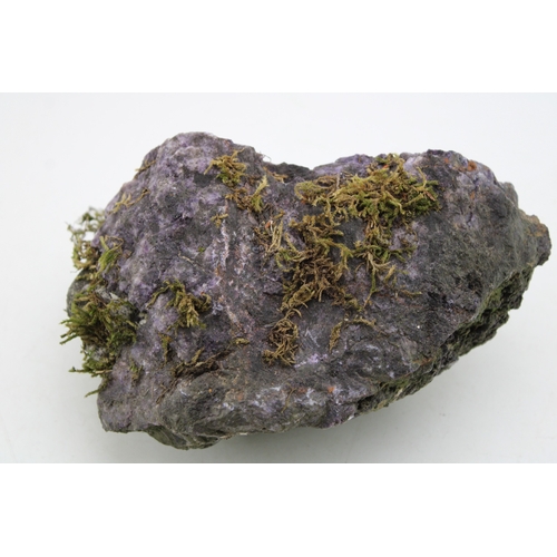 217 - A large piece of Derbyshire, Castleton, Blue John, in raw boulder form, showing mottled colour appea... 