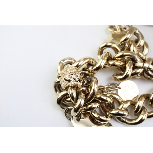 221 - A group of vintage designer costume jewellery comprising two Christian Dior necklaces, one of flat '... 